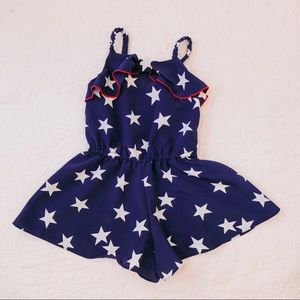 Toddler Girls Patriotic Romper- Size 3T